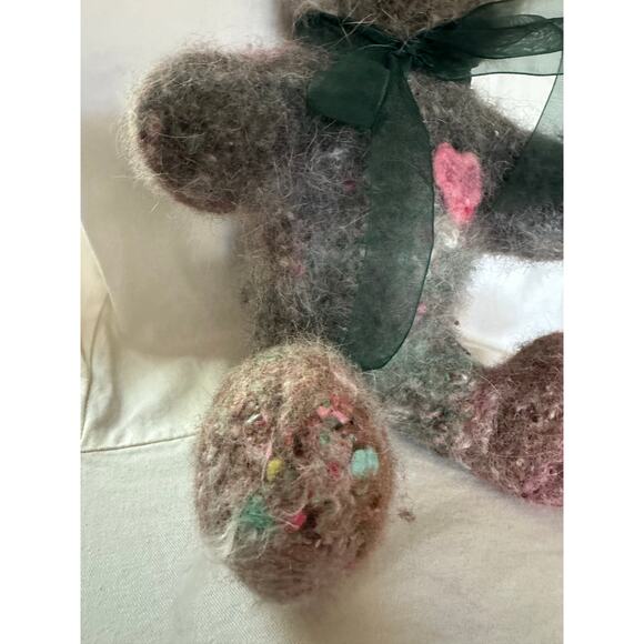 Stuffed animal needle-felted rabbit unique wool alpaca boho gift bunny handmade - Picture 8 of 16